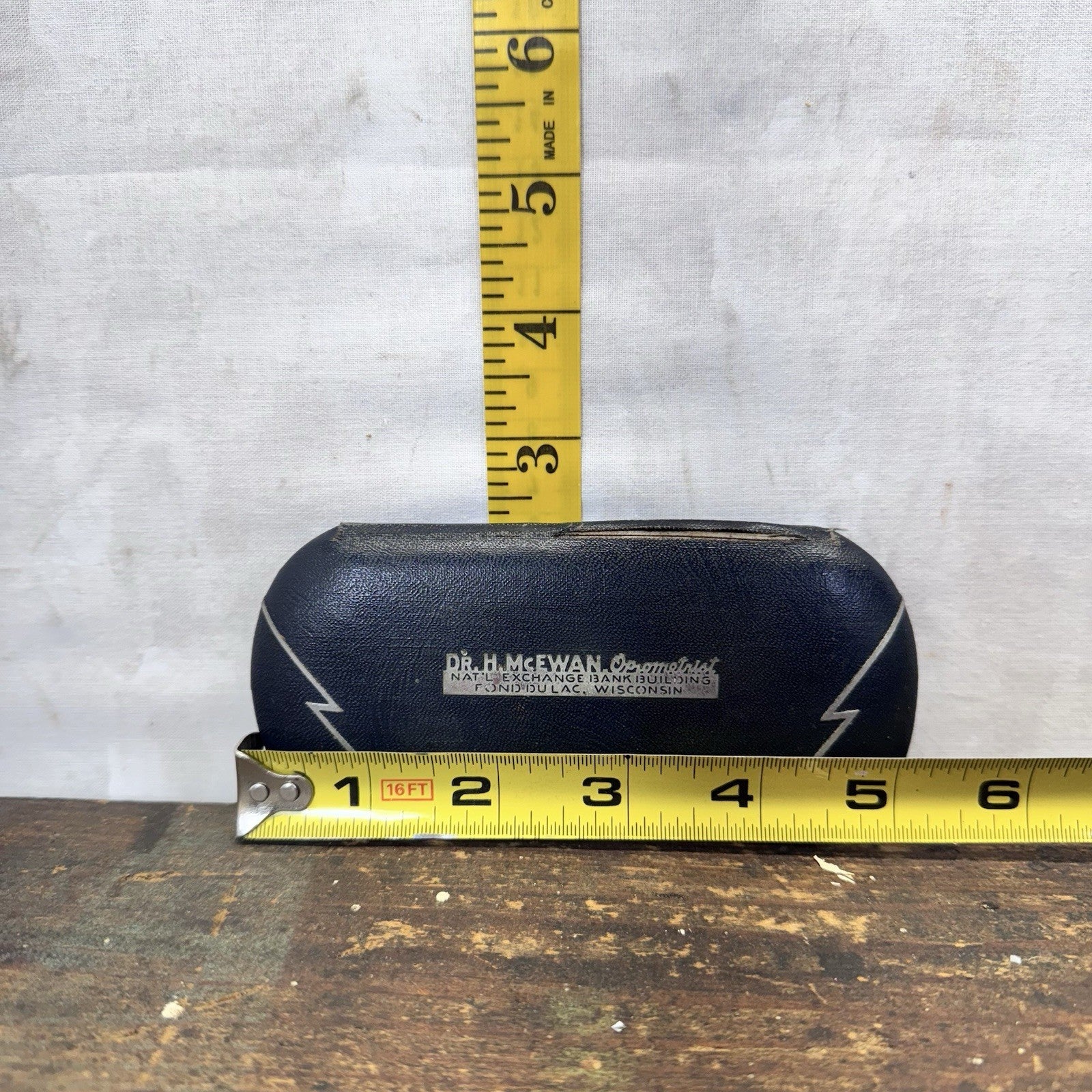 McEWAN Optometrist Fond Du Lac Wisconsin Glasses And Case Vintage