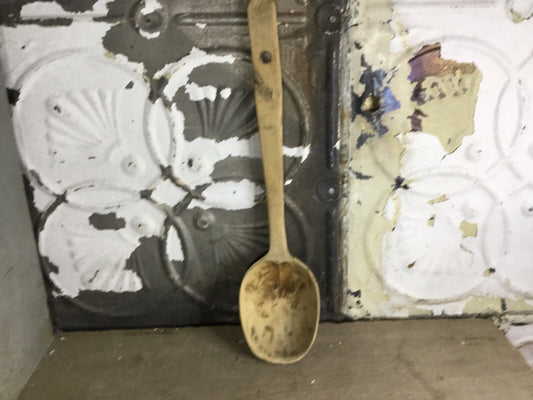 Primitive Vintage Kitchen Decor, Collectibles, Wood Spoon With Spoon Rest