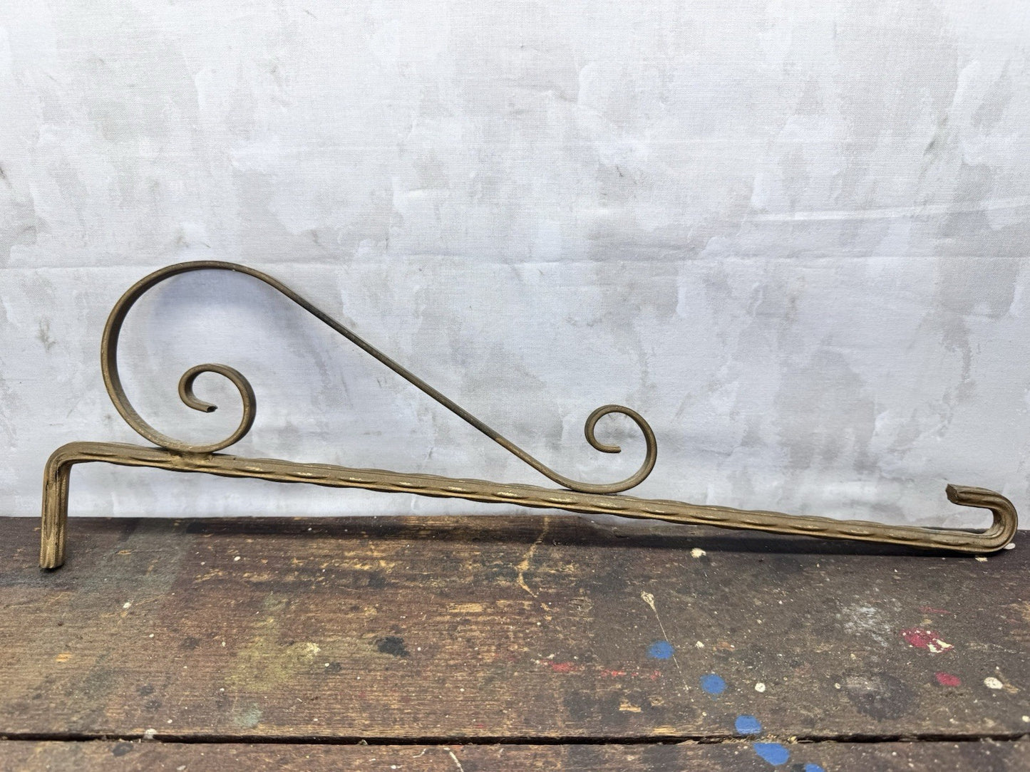 Vintage Pair Curtain Rods With Brackets #1014