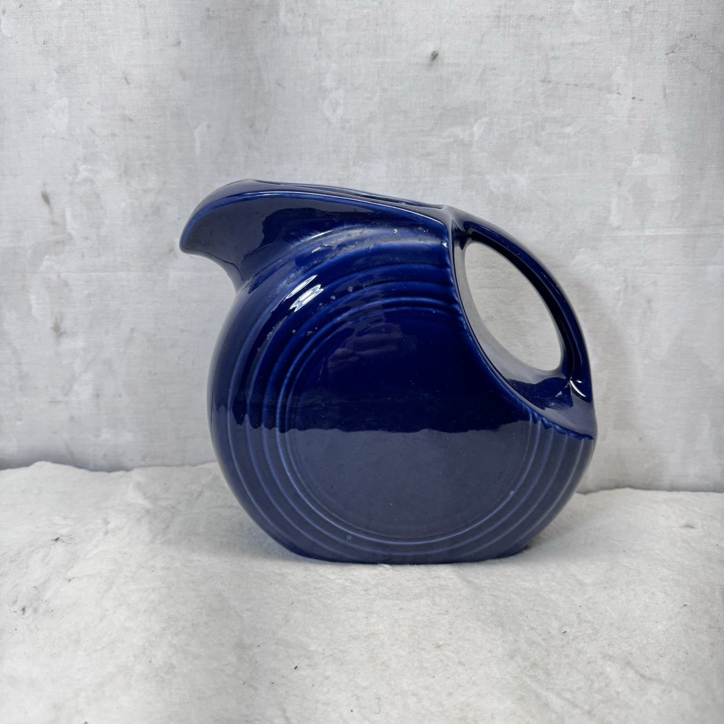 Blue Fiesta Disc Pitcher Vintage 