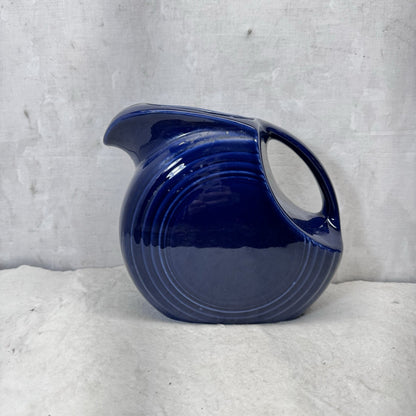 Blue Fiesta Disc Pitcher Vintage 