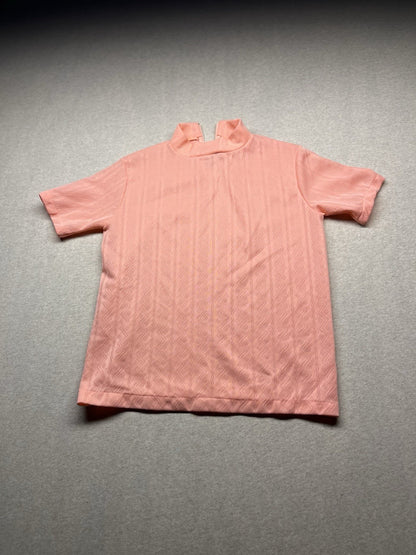 1970s Women’s Peach Knit S Sleeve Shirt