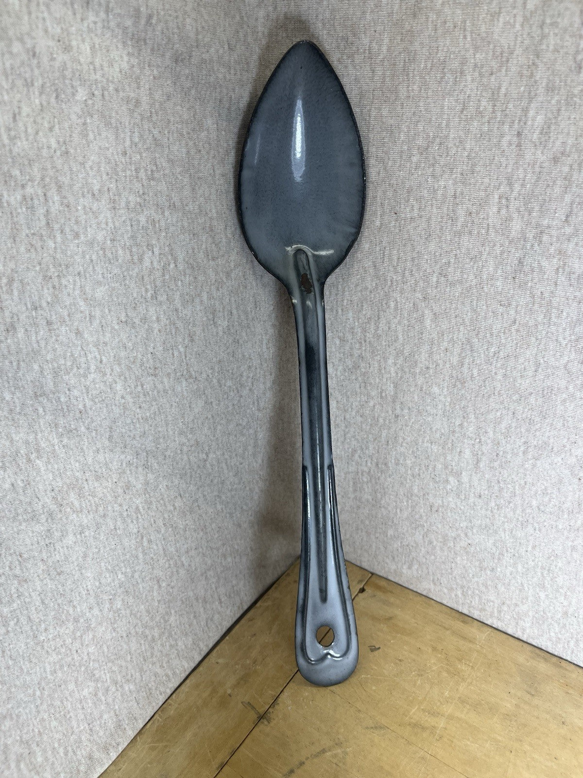Grey Enamel 12” Spoon