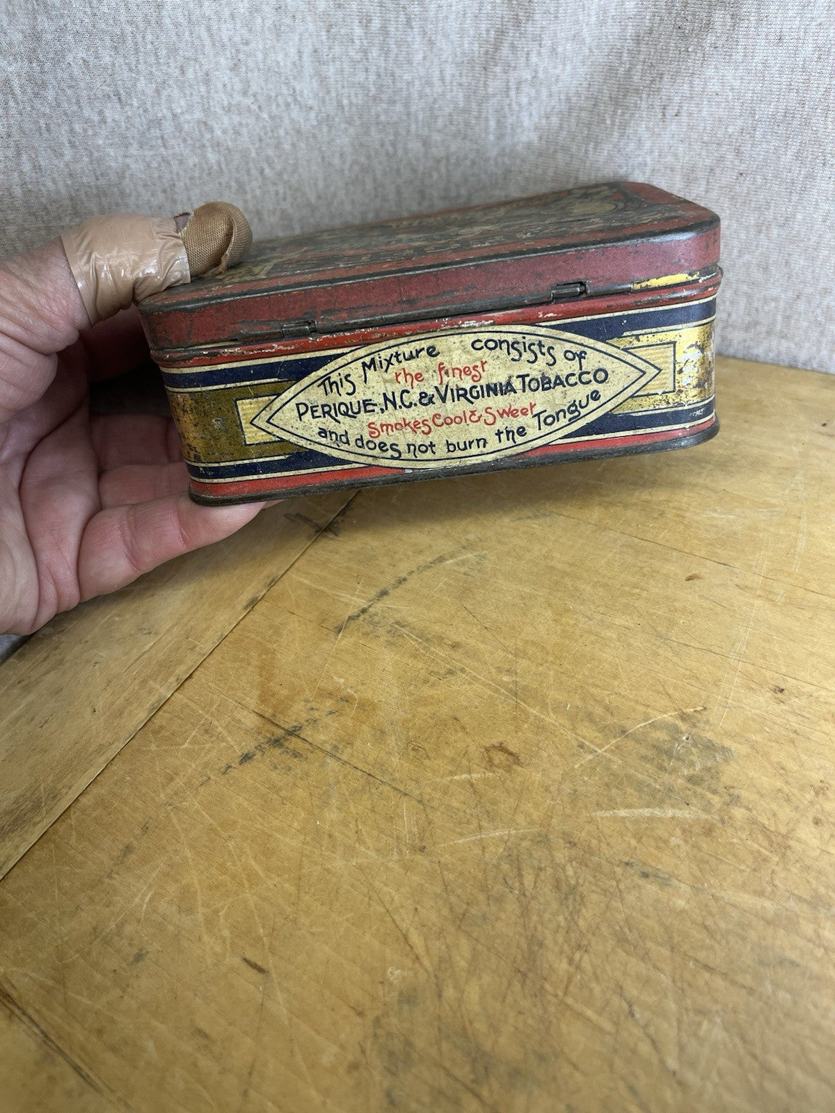 Erzingers Smoking Mixture Empty Vintage Tobacco Tin