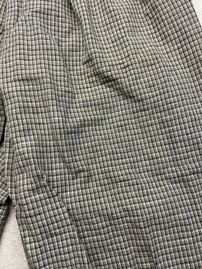1990s Women’s Brown Plaid Cotton Pants