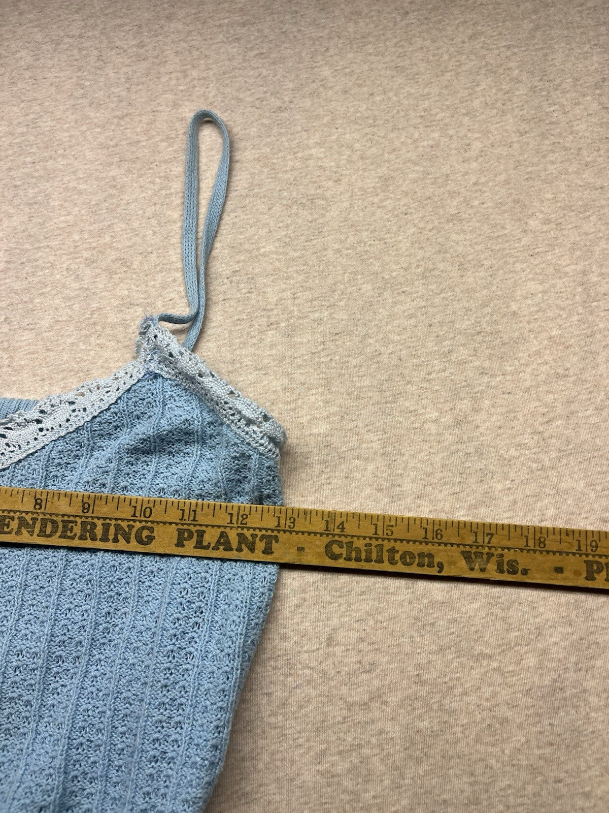 1980s Women’s Blue Knit Top W/straps