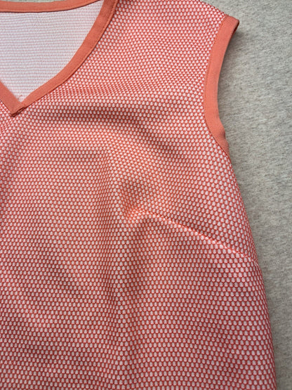 1960s Women’s Orange Knit Sleeveless Shirt