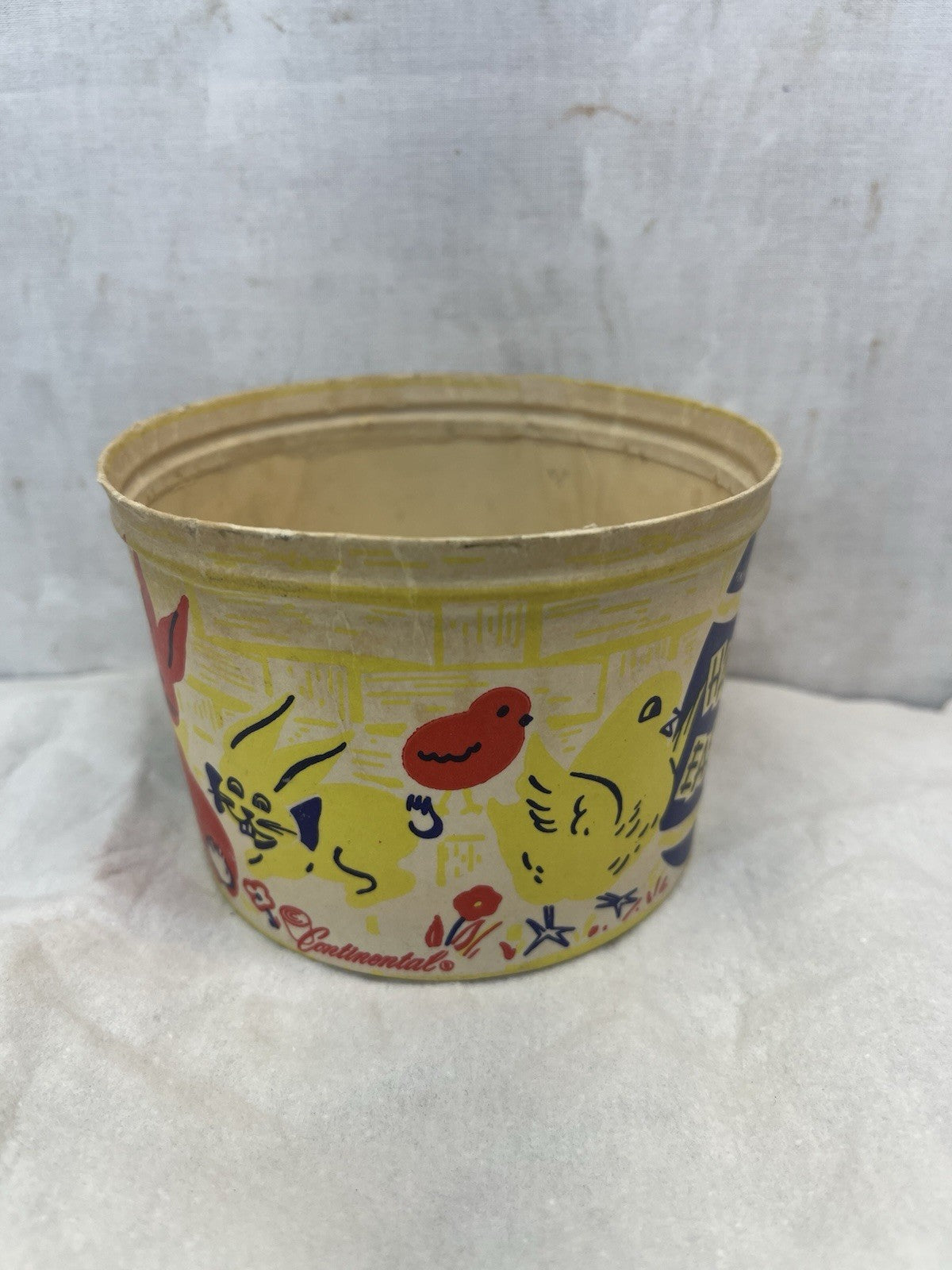 Continental Car Co. Easter Waxed Cardboard Container Vintage