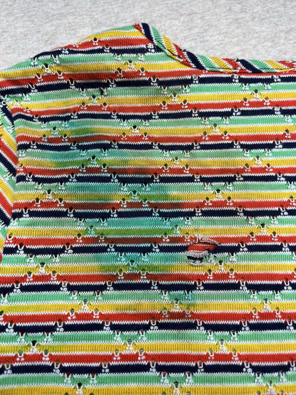 1970s Women’s Knit Striped S Sleeve Top