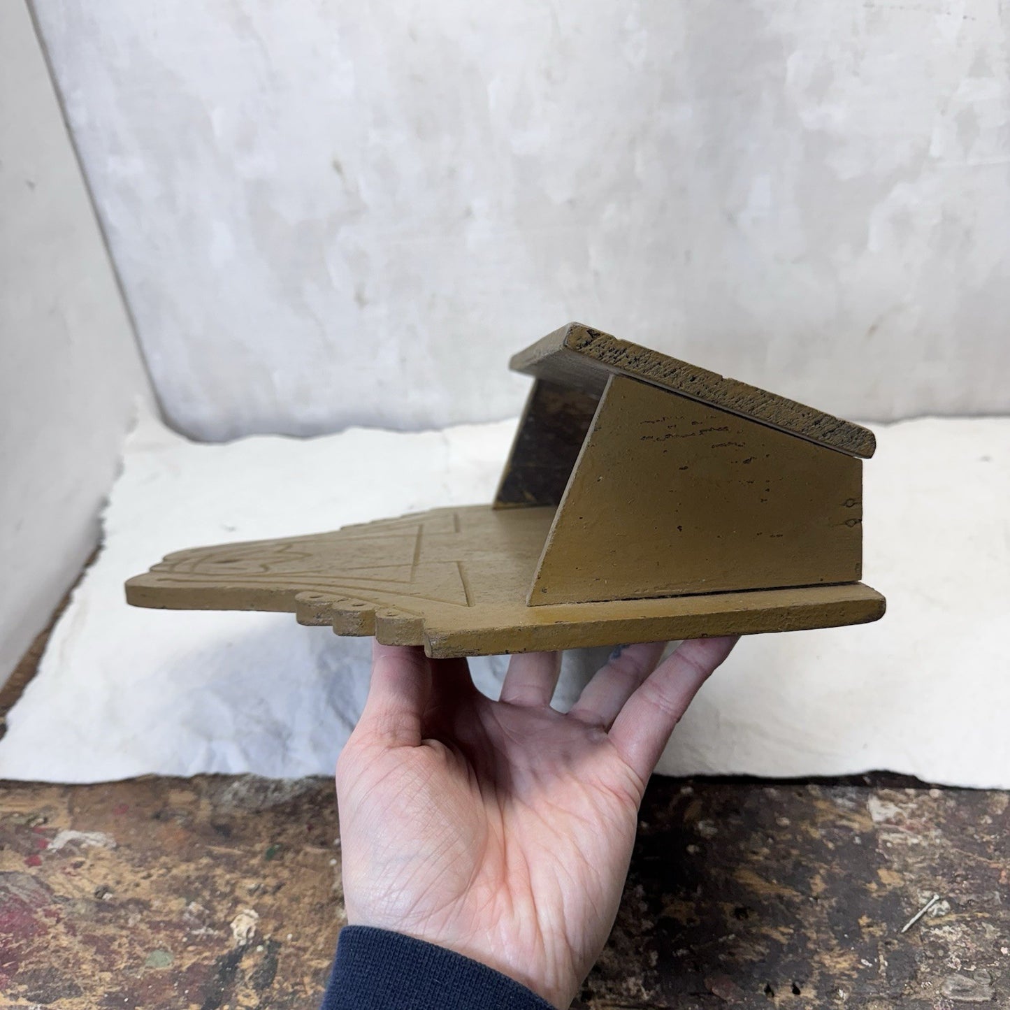 Primitive Mustard Color Candlebox