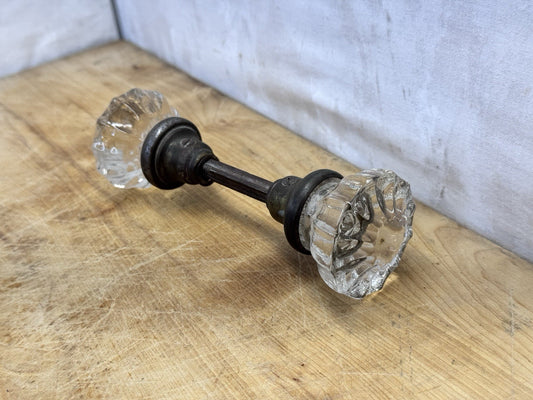 Antique Detailed Crystal Door Knob Set #1375