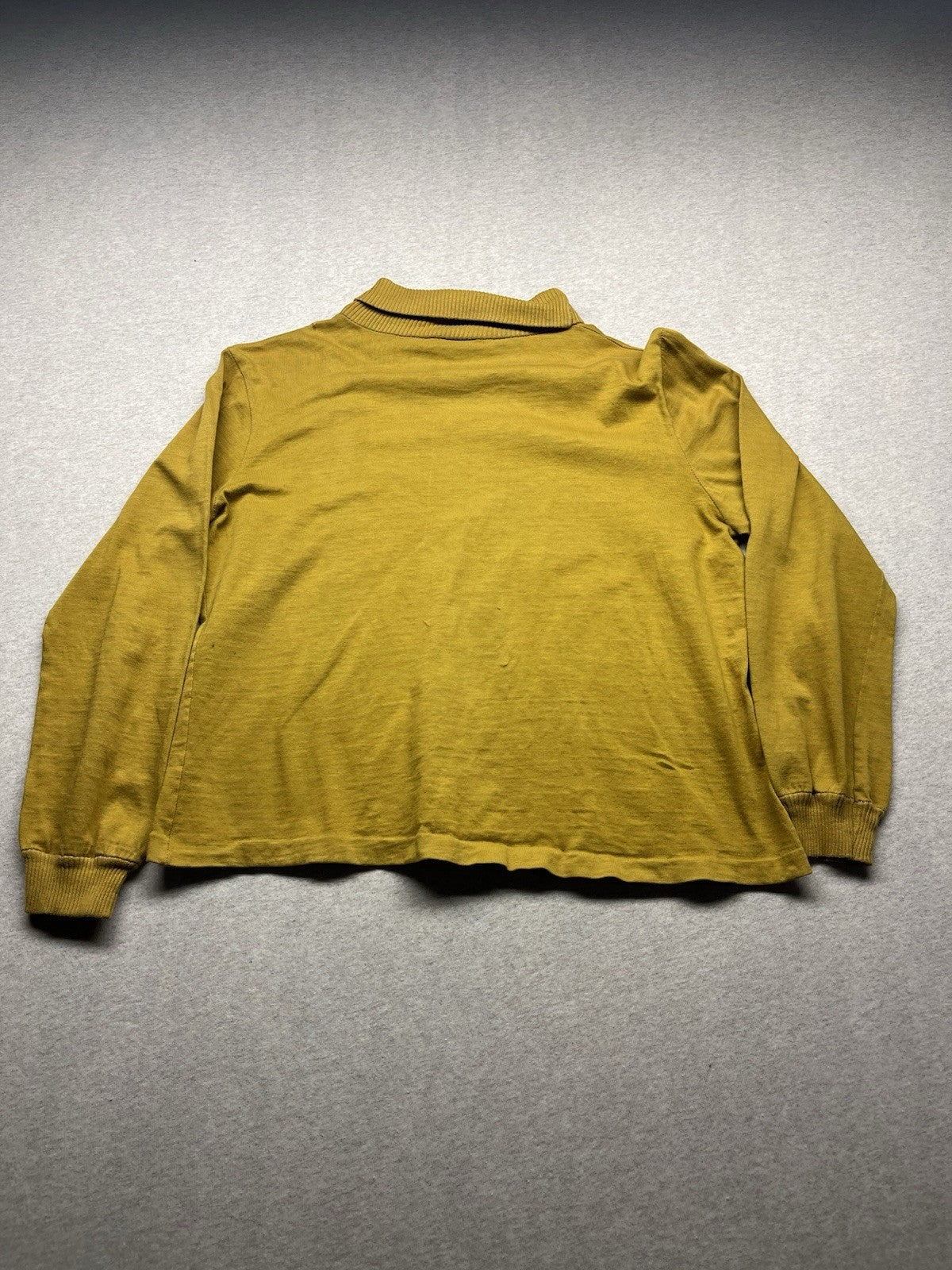 1960s, 70s Boys Gold  Knit Turtleneck L Sleeve