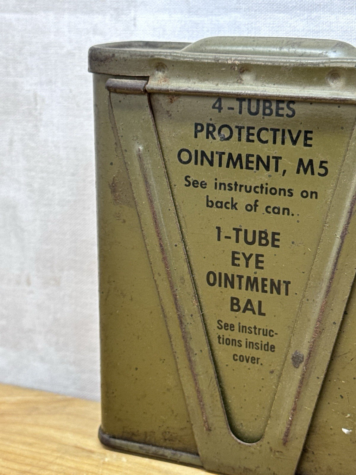 WWII Medical Metal Tin Green Vintage #1201
