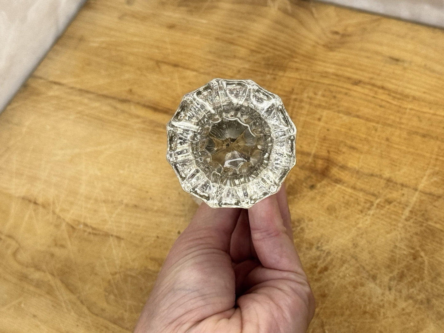 Antique Detailed Crystal Door Knob Set #1375