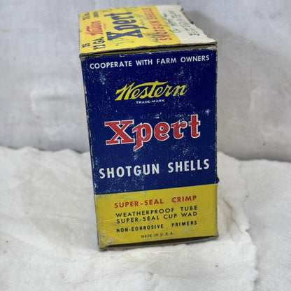 Western Shotgun Shells Xpert Vintage Empty Box