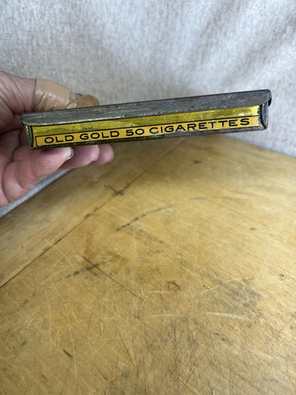 Vintage Old Gold Empty Cigarette Tin