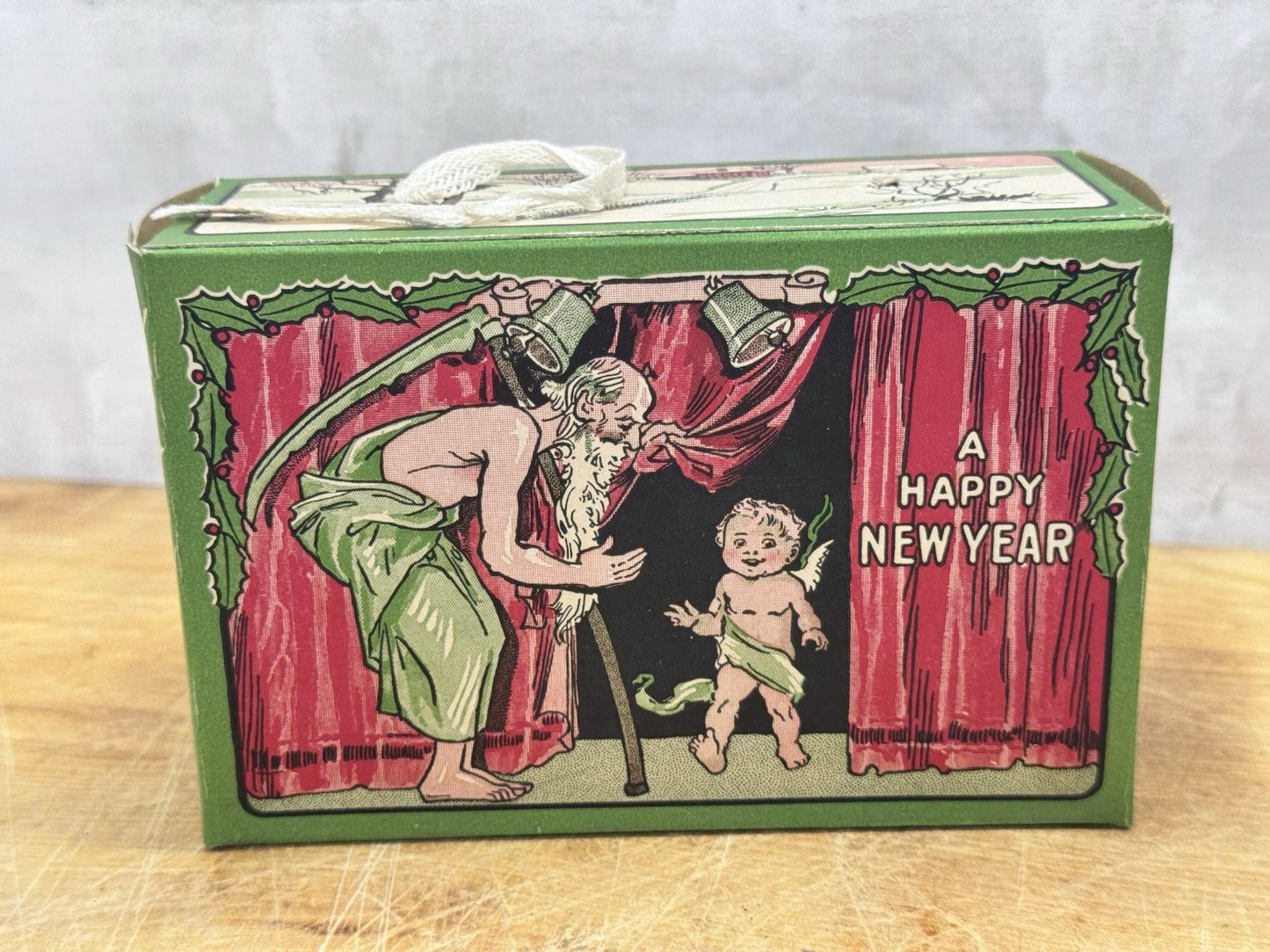 Antique Christmas Candy Box Empty #1262
