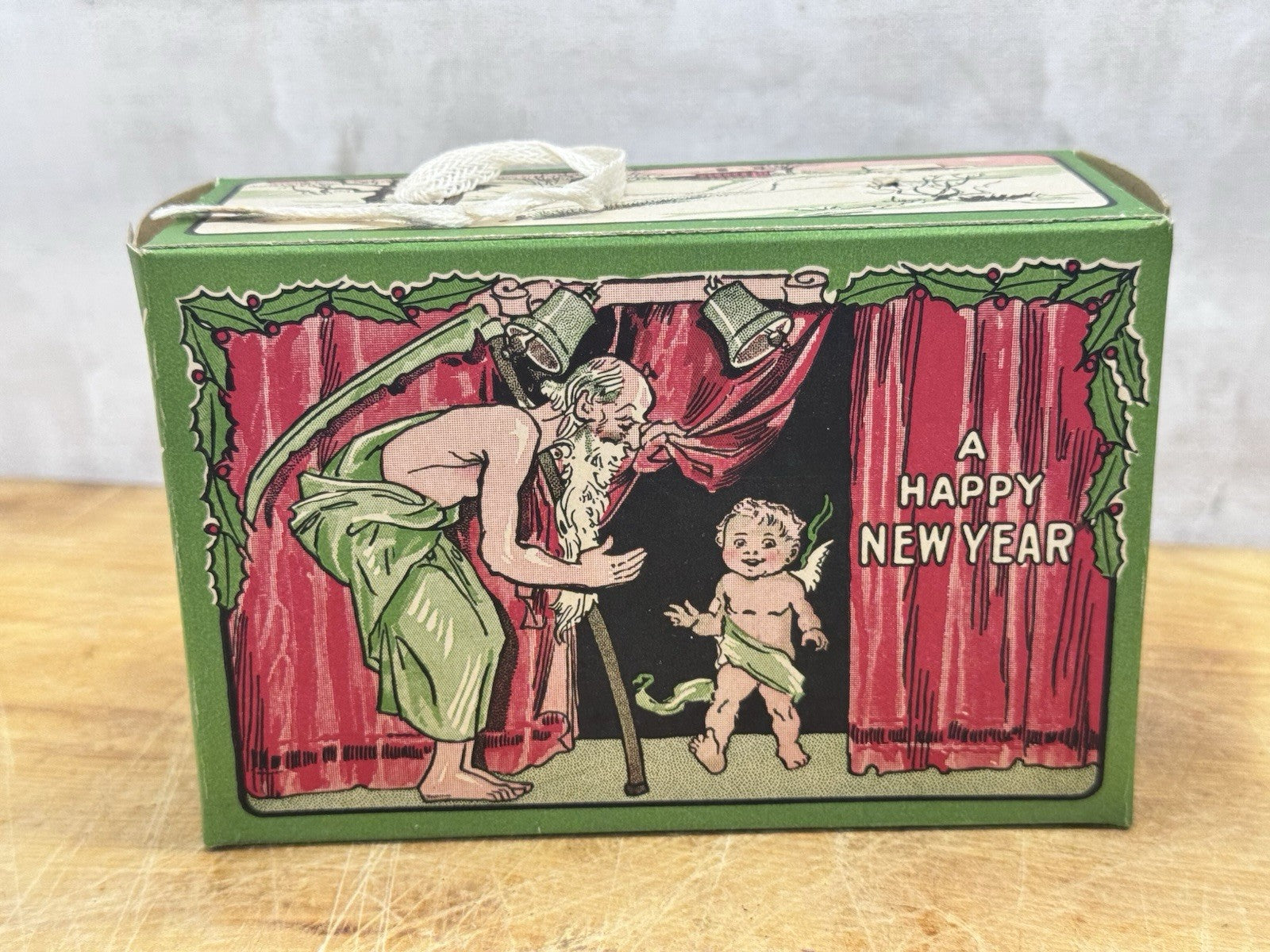 Antique Christmas Candy Box Empty #1262
