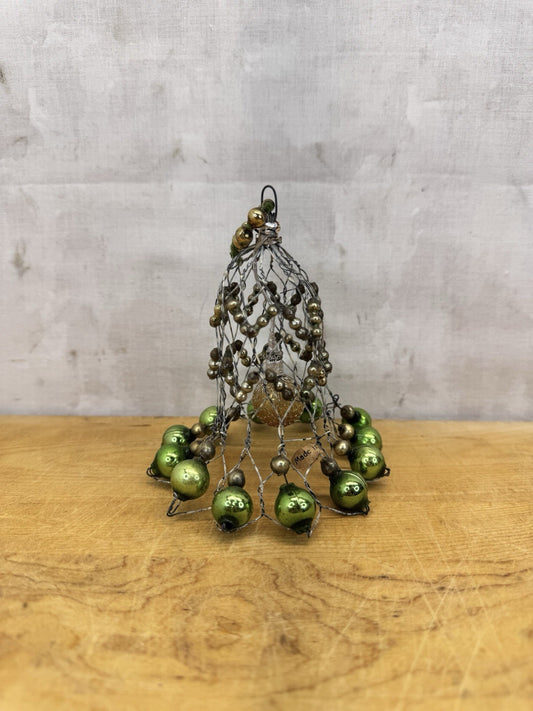 Mercury Bead Bell Ornament Victoria #1039