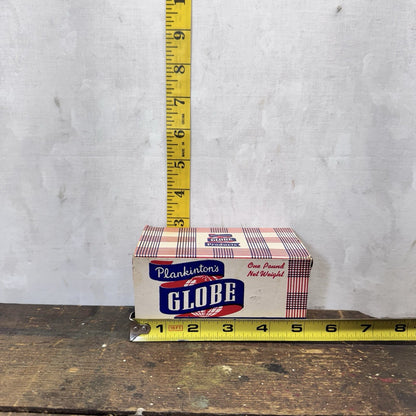 Plankintons Globe Pure Lard Waxed Box Container Empty Vintage