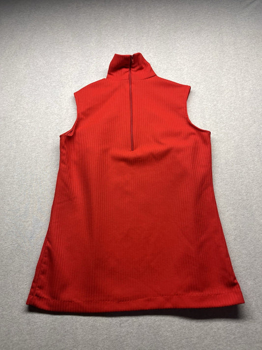 1960s Women’s Red Sleeveless Knit Top
