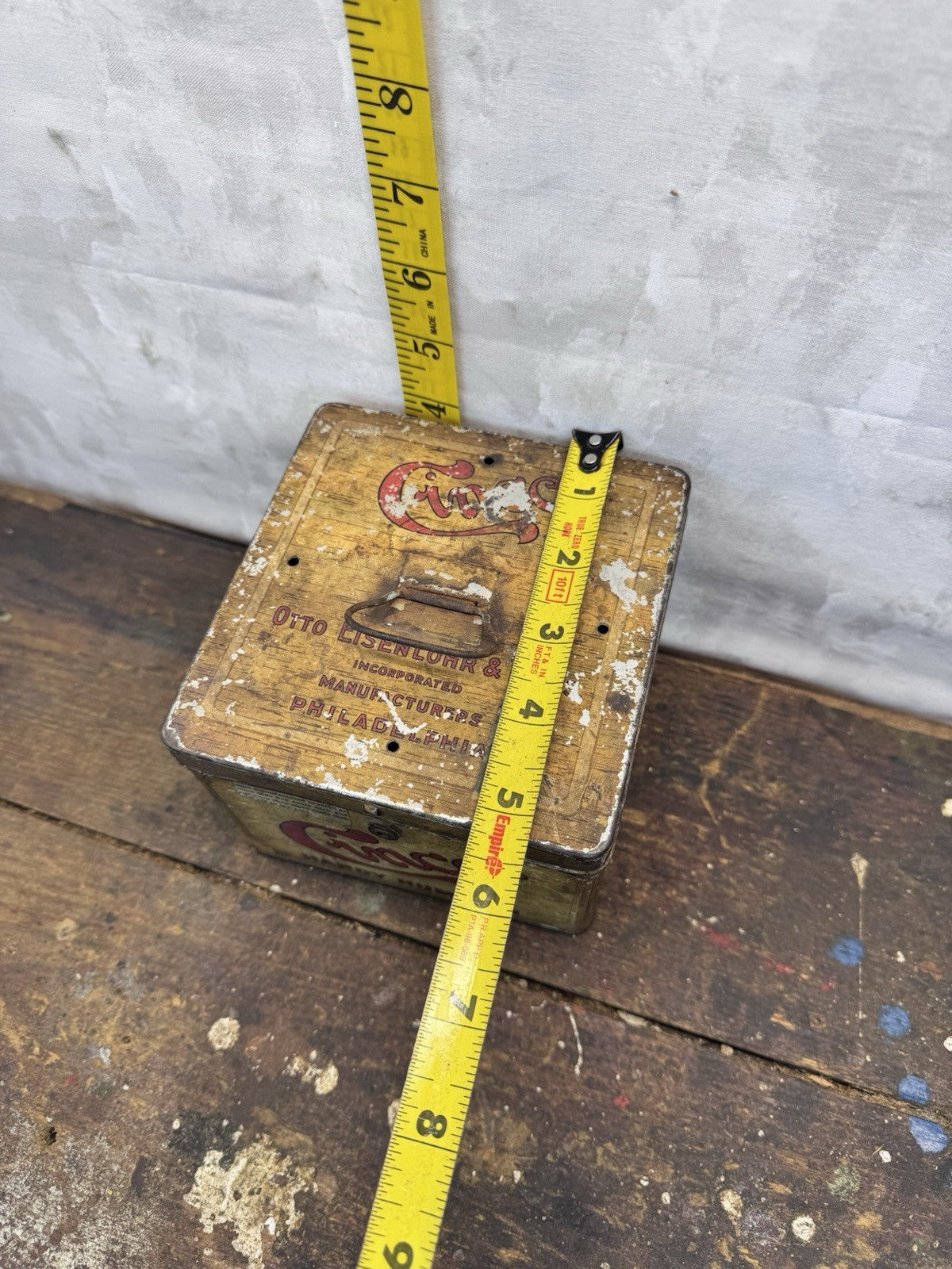 Cinco Empty Handy Humidor Tin Box Vtg #1290