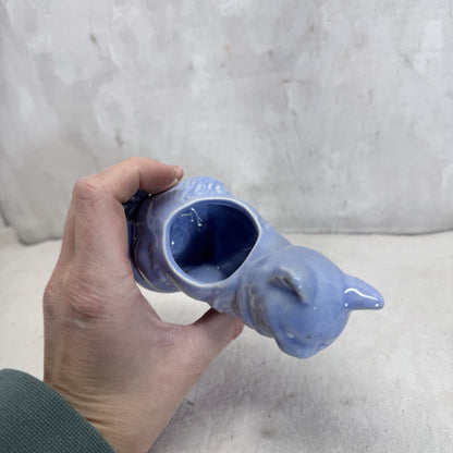 Blue Cat Pottery Planter Vintage 