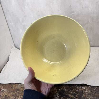 Yellow Stoneware Bowl Vintage 