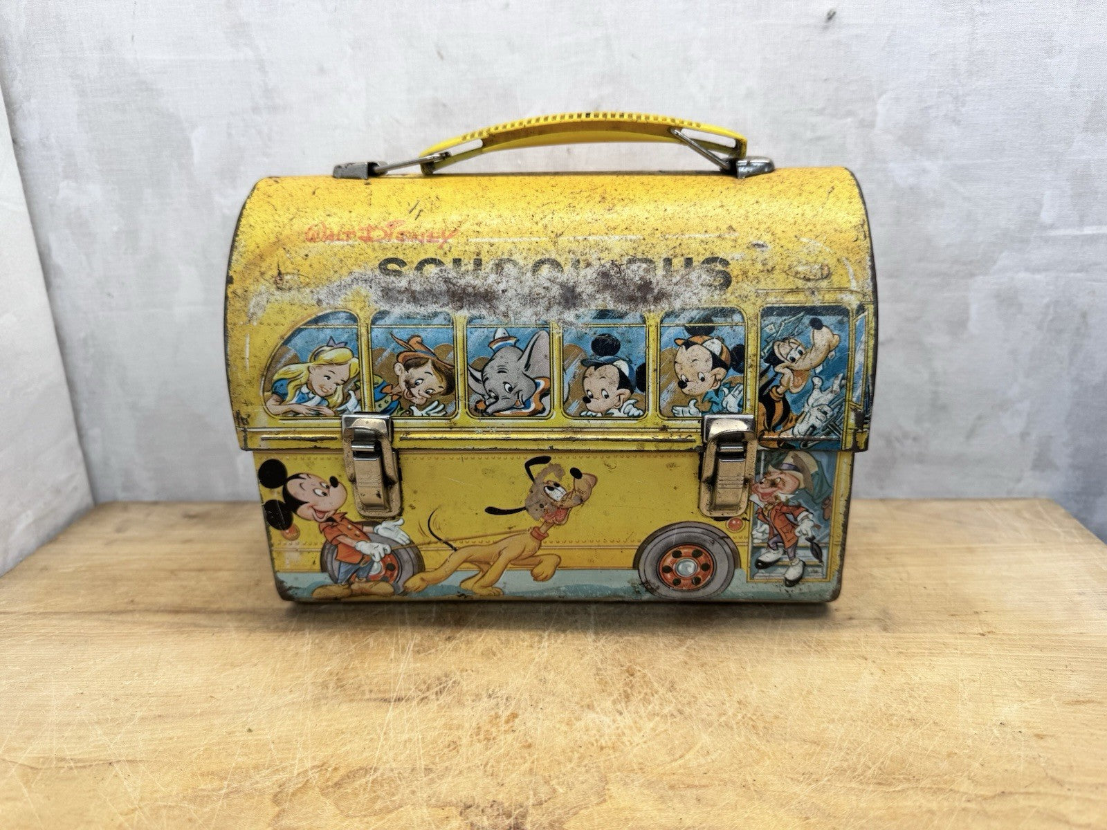 Vintage 1960s Disney's School Bus Lunchbox #S-1507