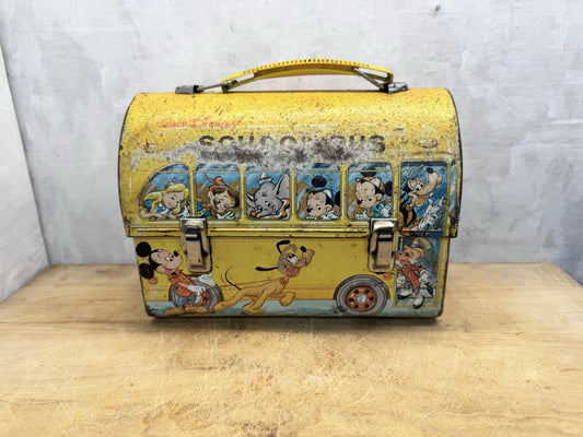 Vintage 1960s Disney's School Bus Lunchbox #S-1507