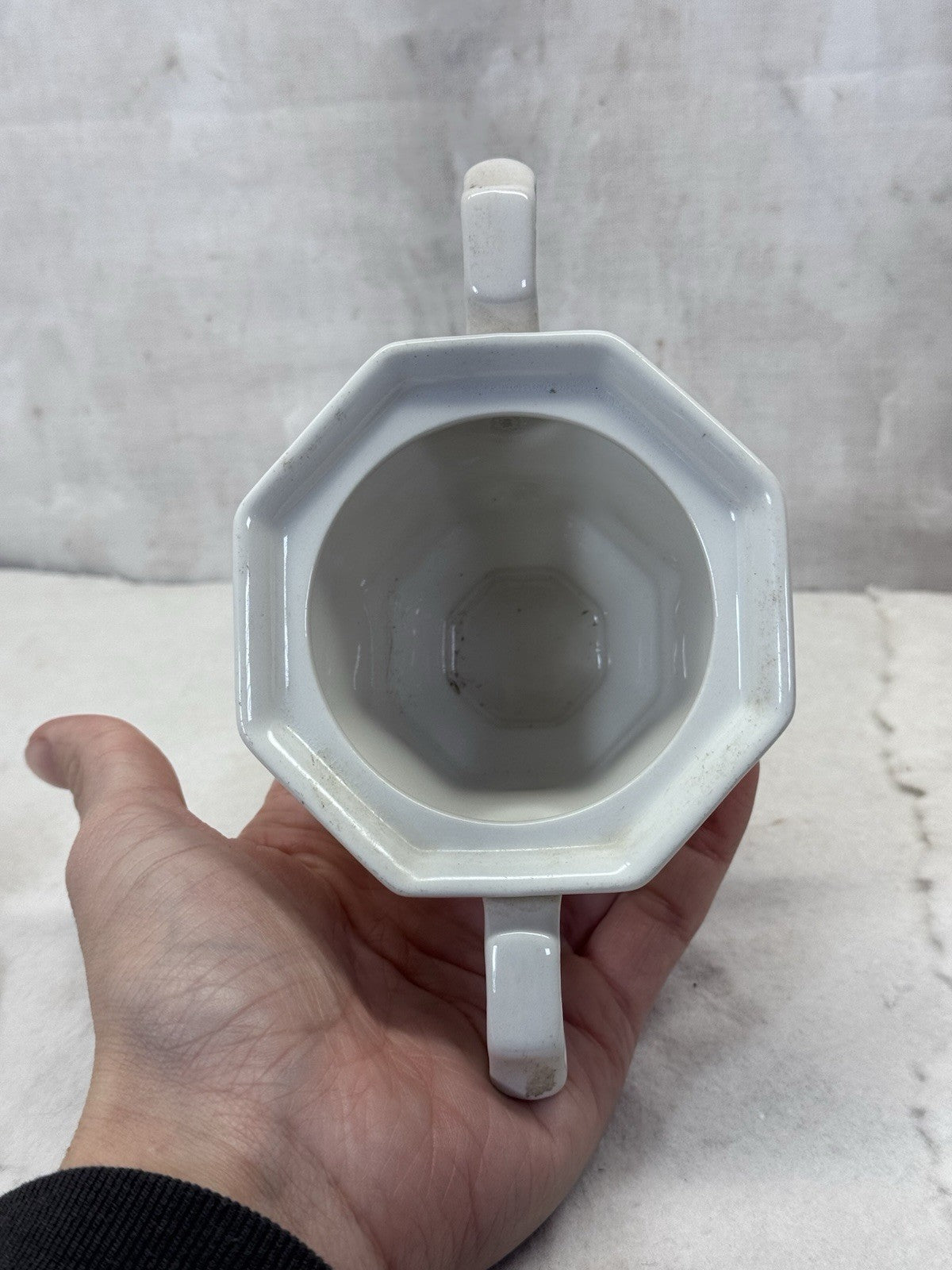 Ironstone White Candy Dish Japan Vintage