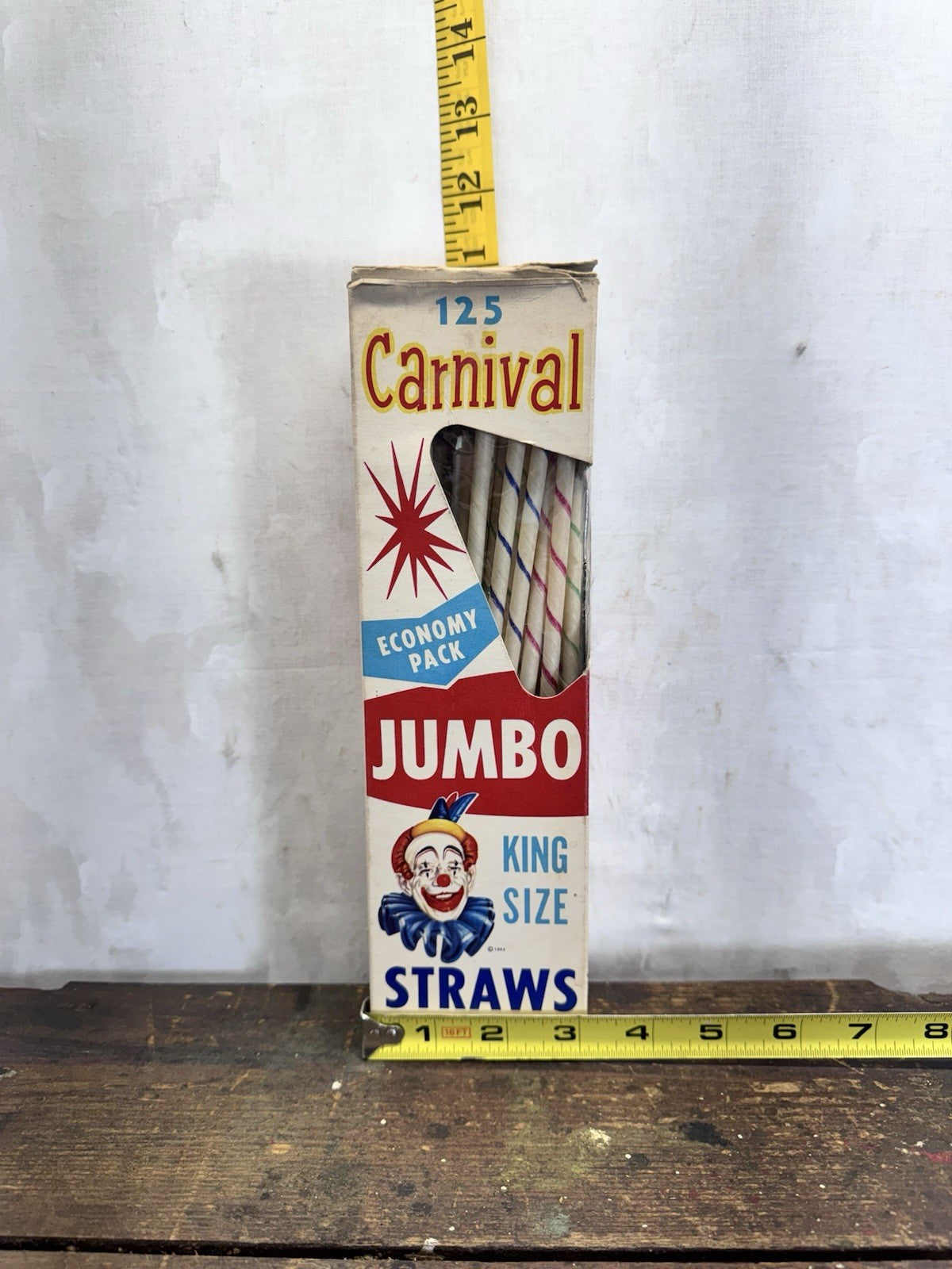 Carnival Jumbo Straws Vintage Box With Straws