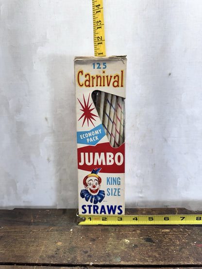 Carnival Jumbo Straws Vintage Box With Straws