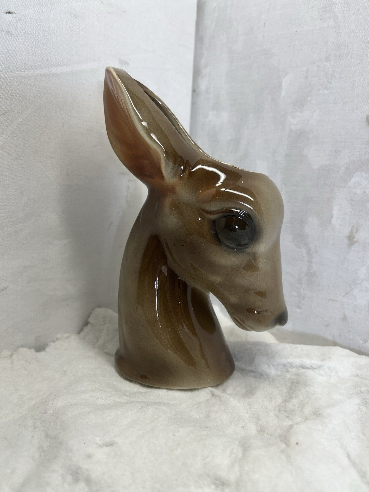 vintage ceramic deer planter