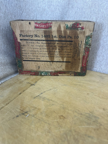 Sir John Shelton Empty Cigar Box