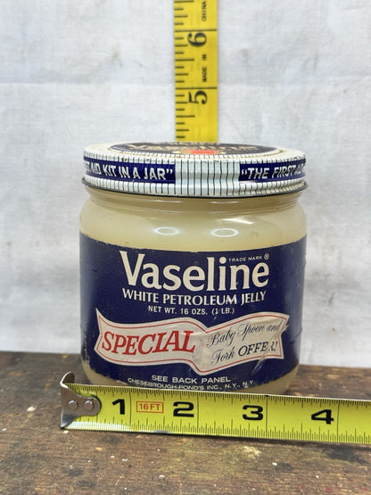 Vintage Vaseline Glass Jar #1451