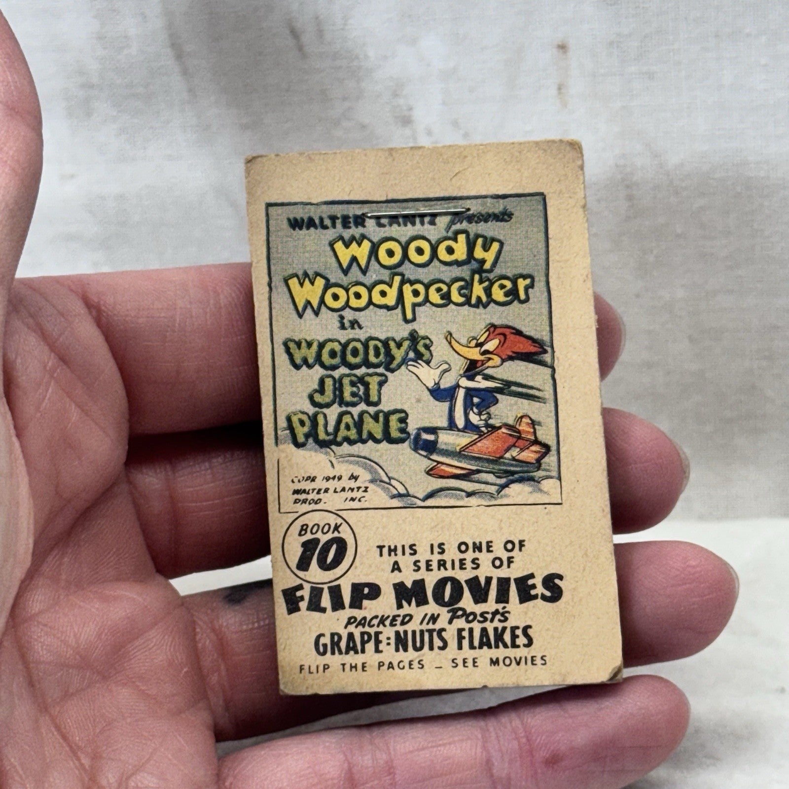 Oswald The Rabbit Woody Woodpecker Mini Flip Movies Grape Nuts Flakes Prize VTG
