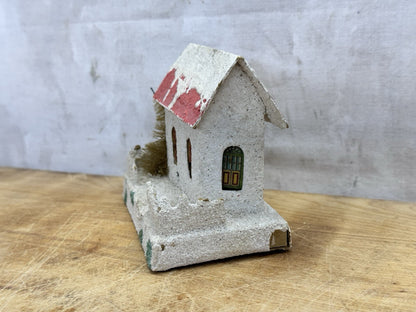 Small Putz House Christmas Antique Japan #1369