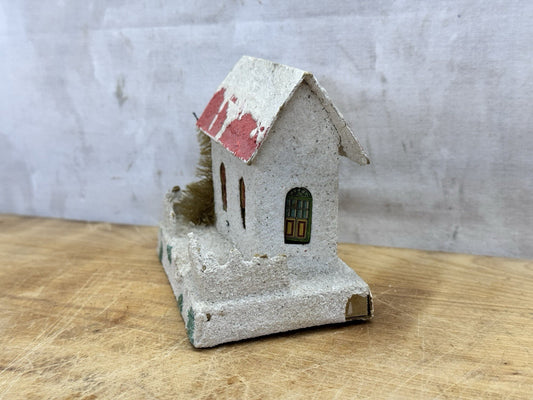 Small Putz House Christmas Antique Japan #1369