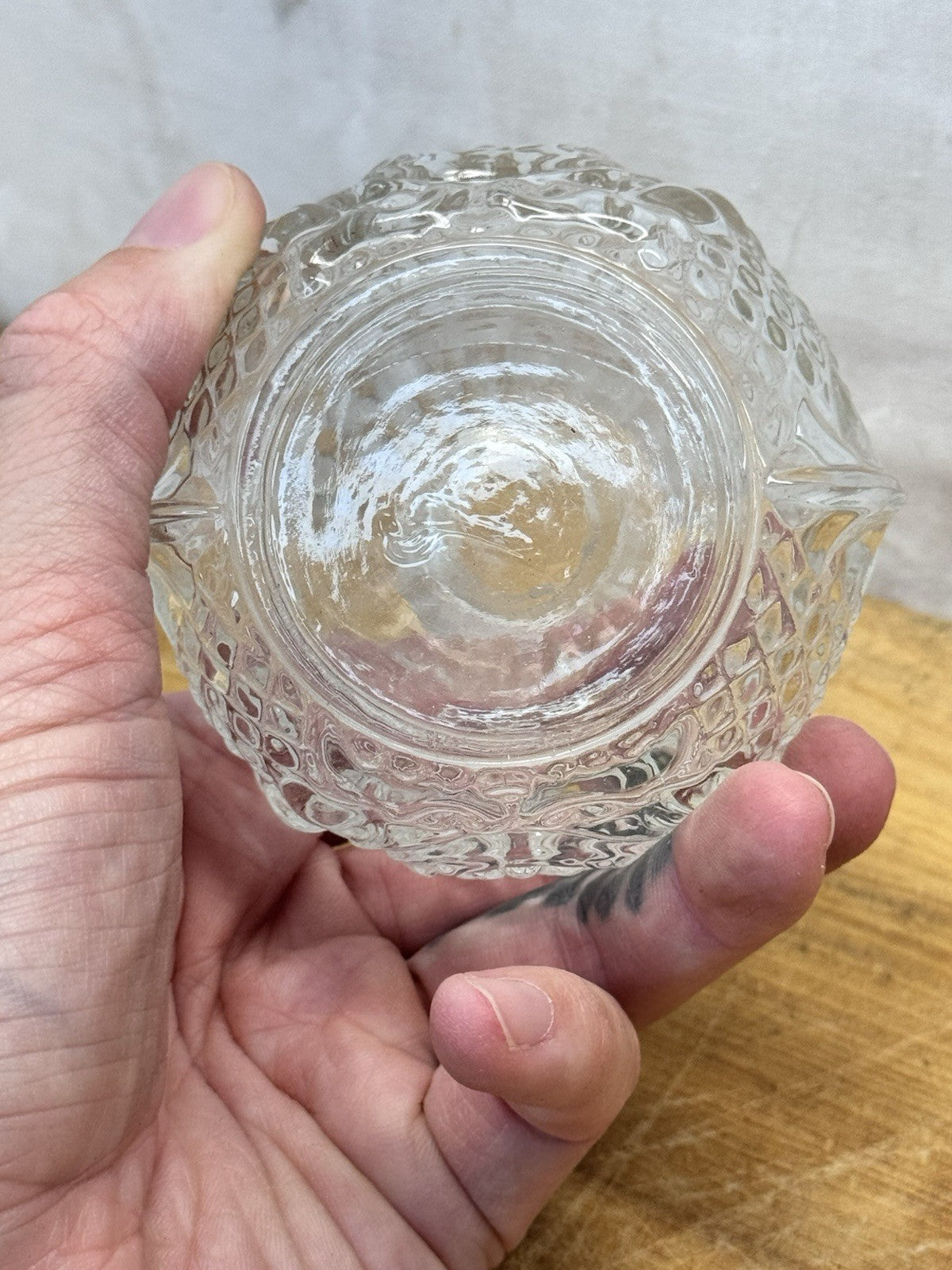 Crystal Clear Perfume Bottle Vtg #1460