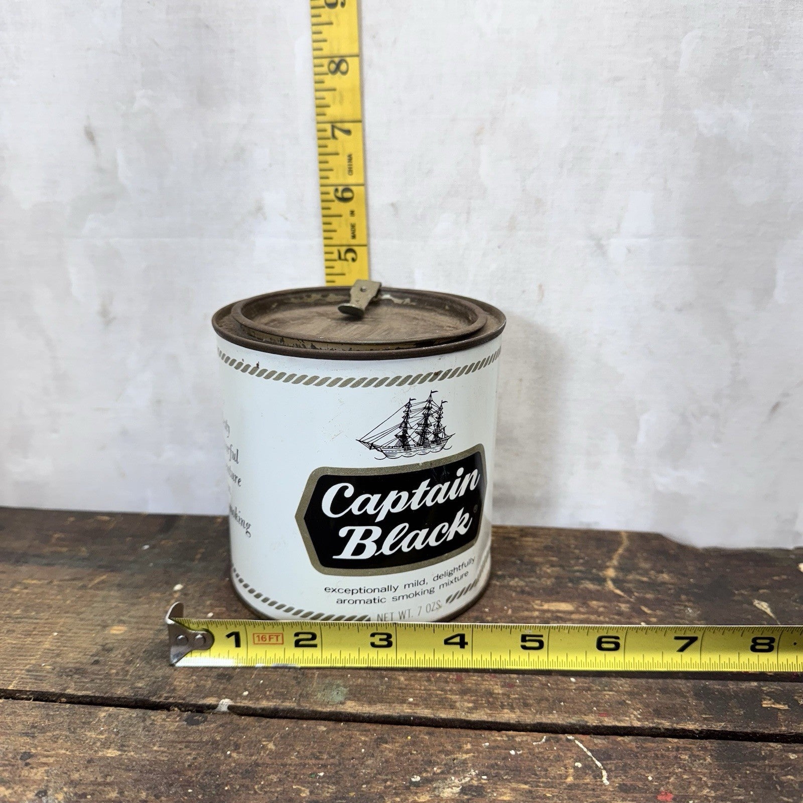 Captain Black Empty Vintage Tobacco Can