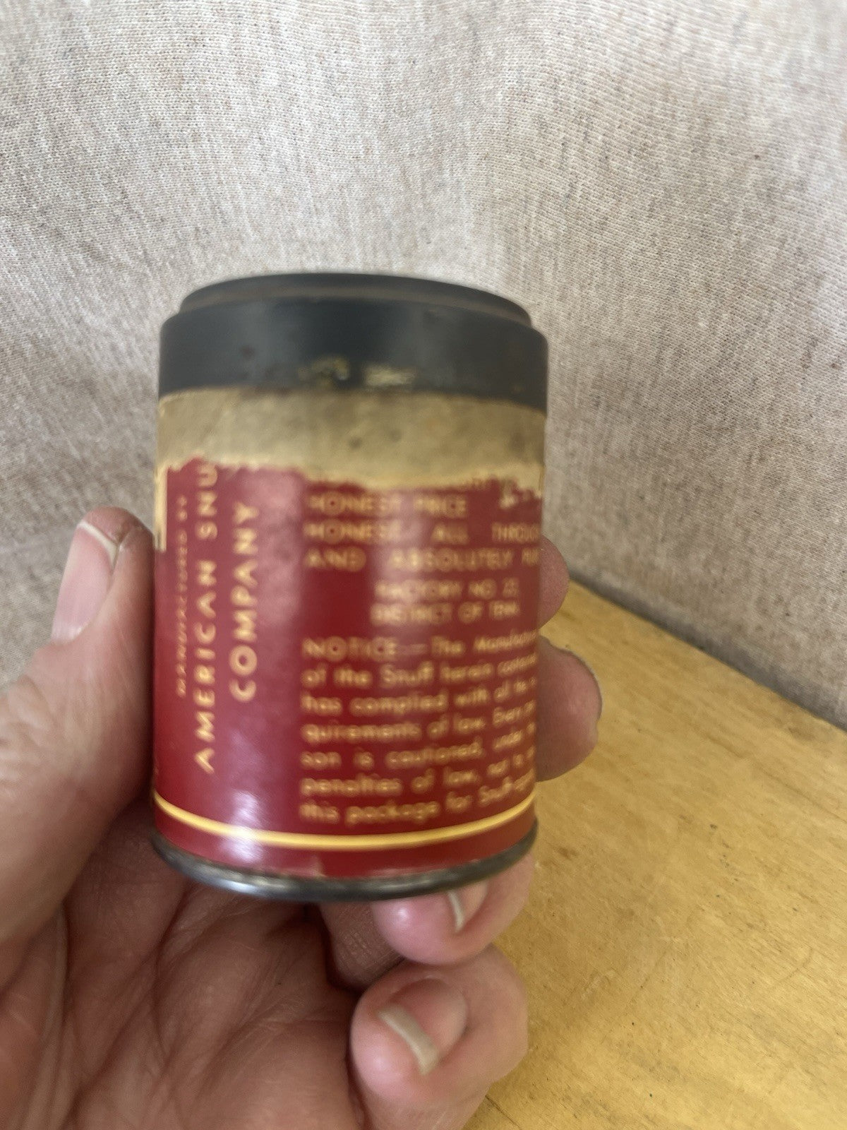 Honest Empty Scotch Snuff Tin