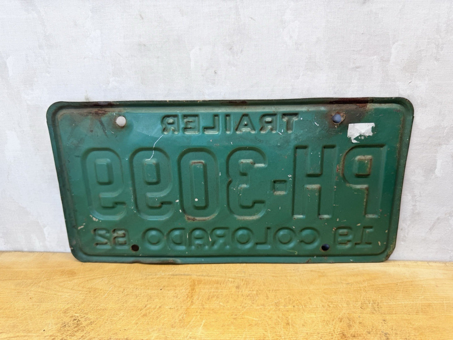 1962 Colorado Trailer License Plate #S-1704