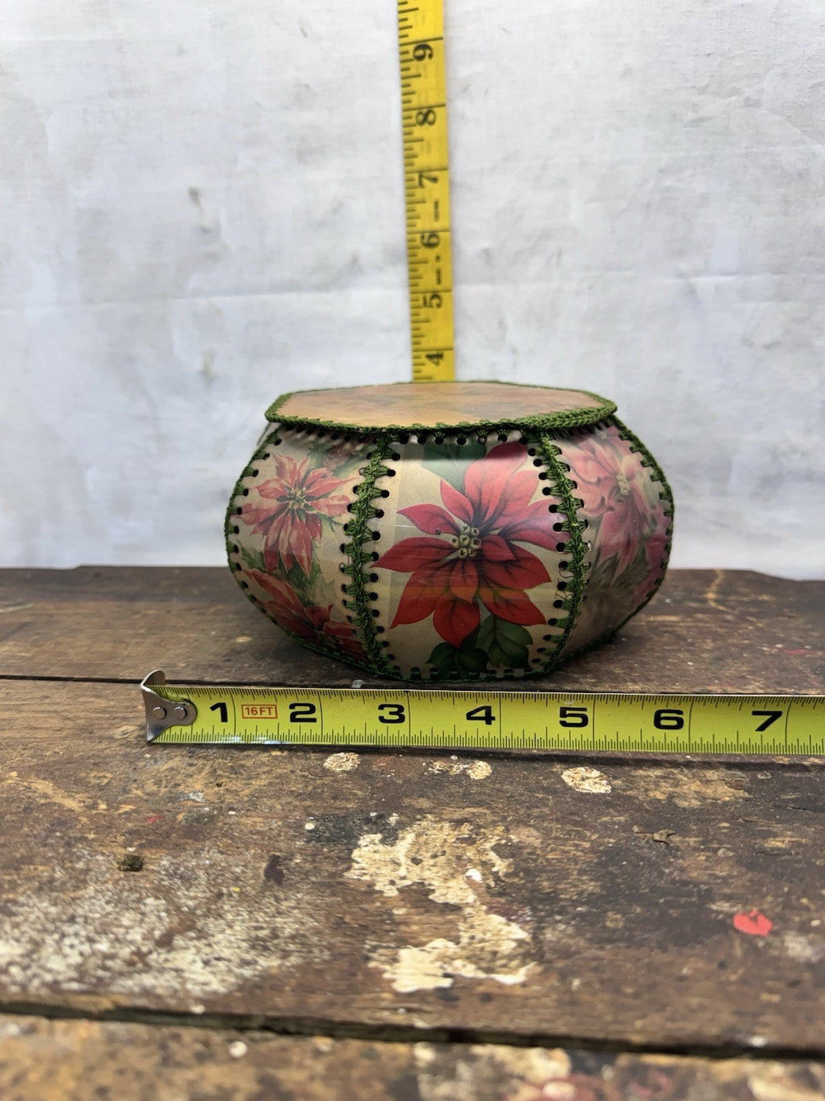 Hand Made Christmas Card Bowl Vintage