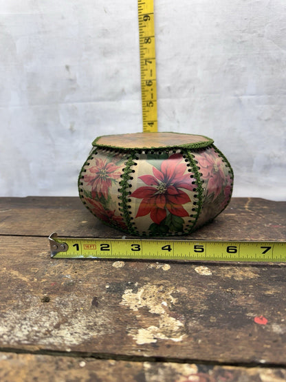 Hand Made Christmas Card Bowl Vintage