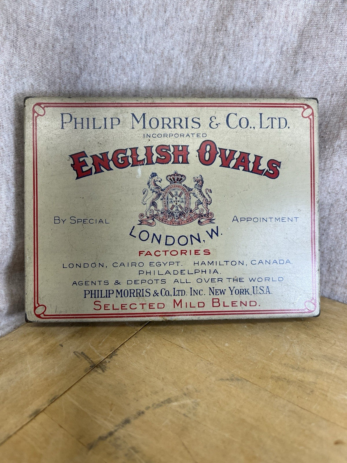 English Ovals Empty Vintage Tobacco Tin