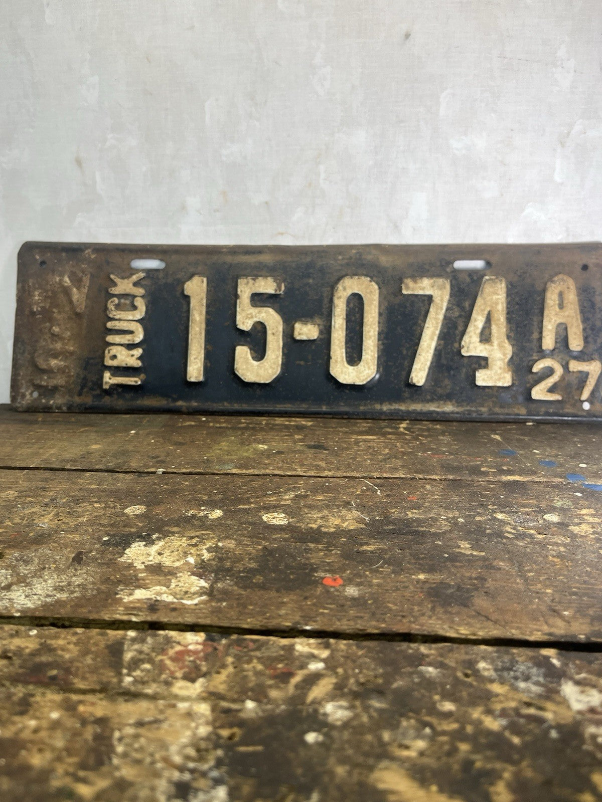 1927 Wisconsin Truck License Plate