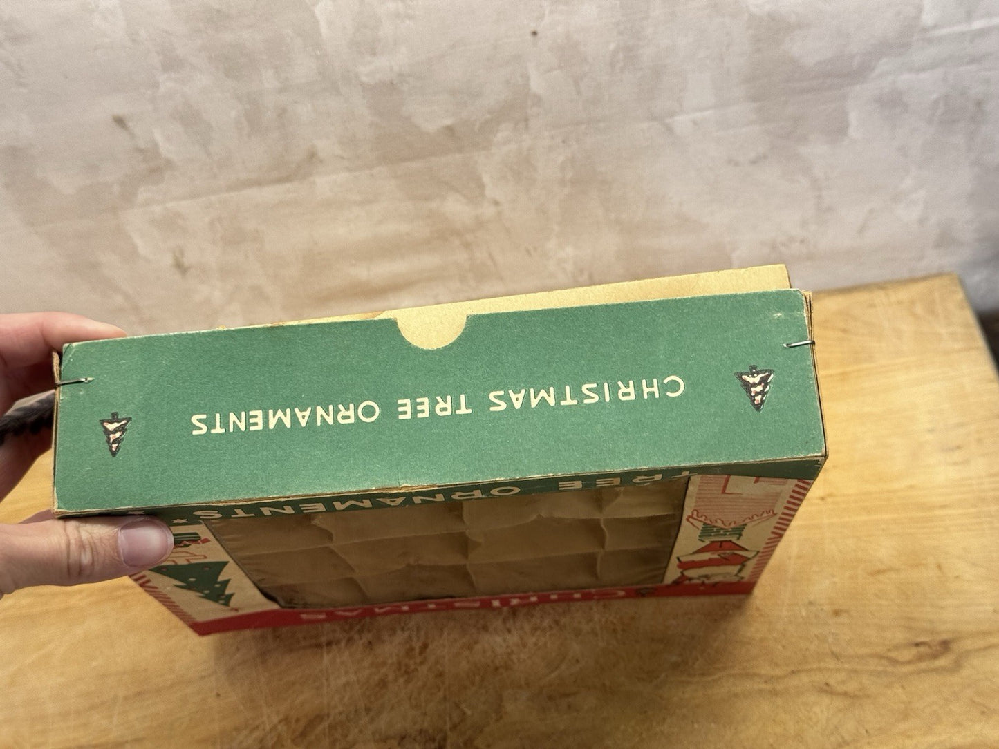 Antique Christmas Tree Ornament Empty Box #1406