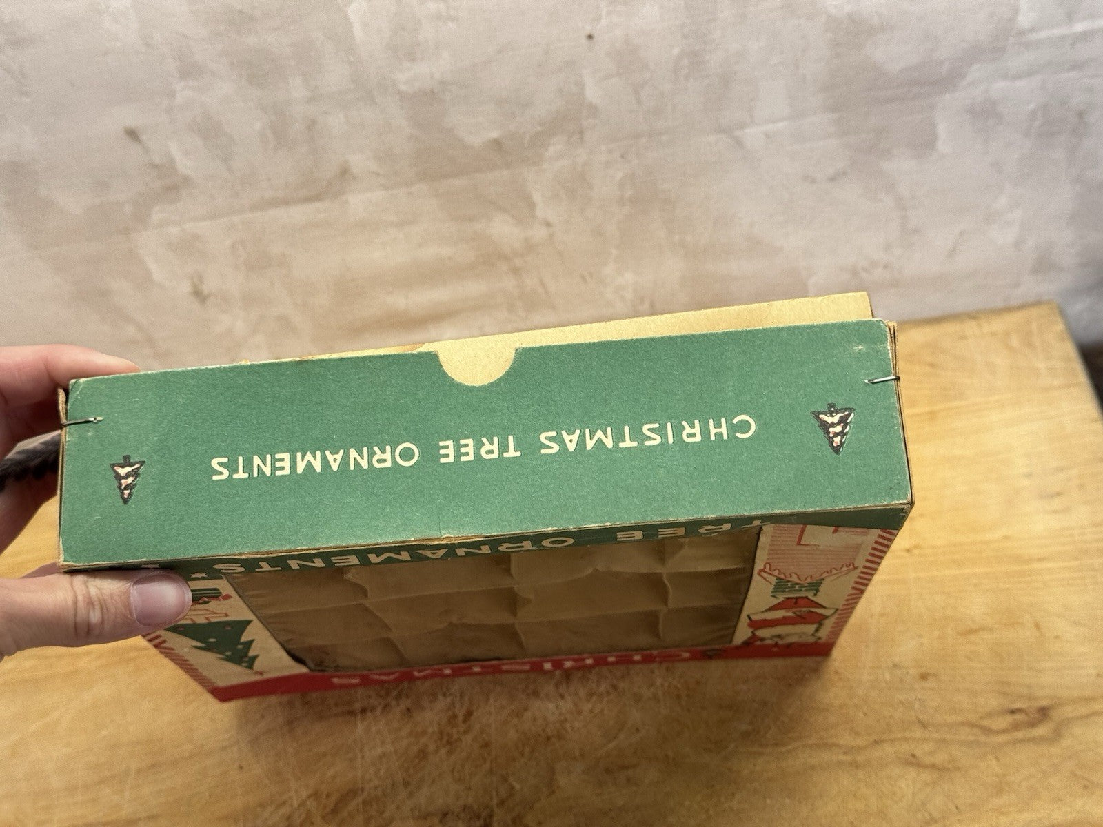 Antique Christmas Tree Ornament Empty Box #1406