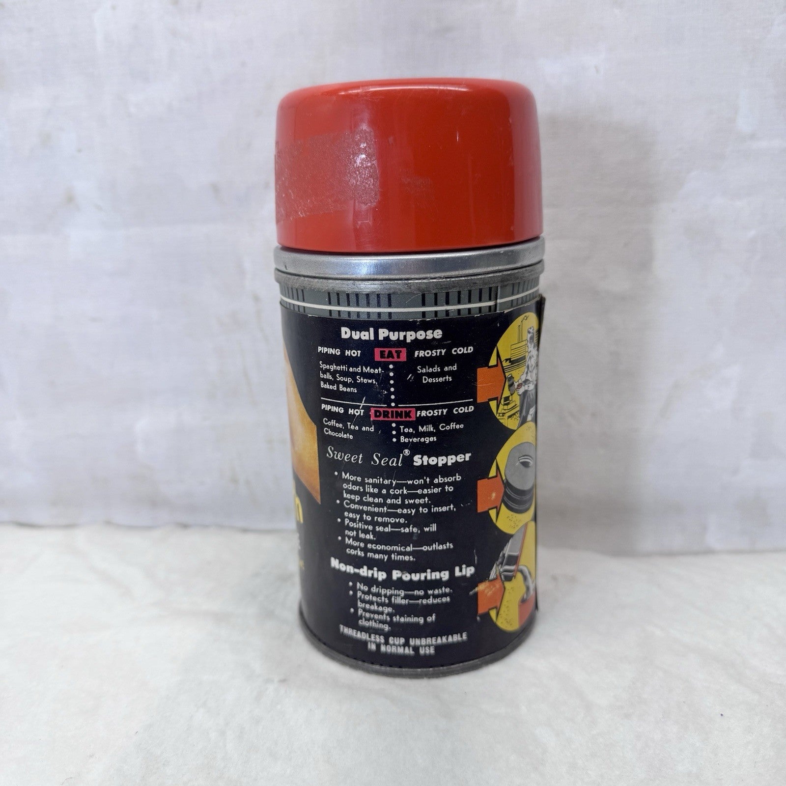 Aladdin Thermos Vacuum Bottle NOS Vintage Metal